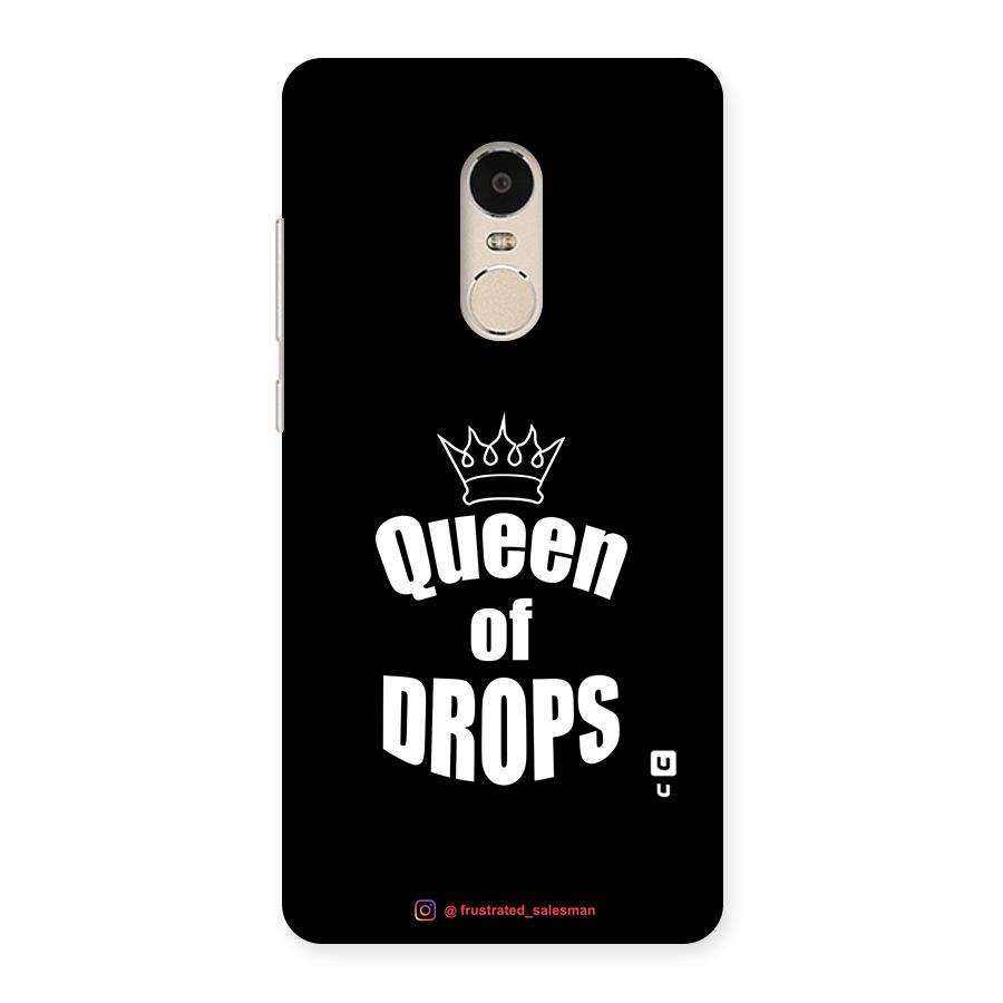 Queen of Drops Black Back Case for Xiaomi Redmi Note 4