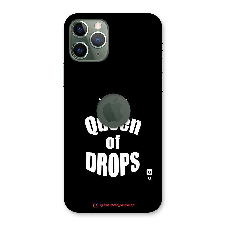 Queen of Drops Black Back Case for iPhone 11 Pro Logo  Cut