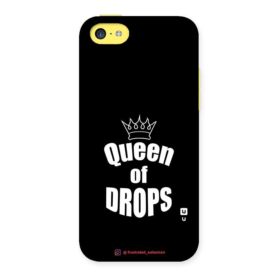 Queen of Drops Black Back Case for iPhone 5C
