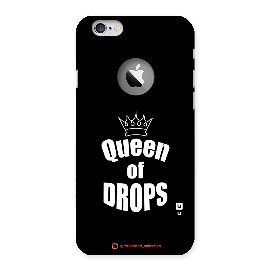 Queen of Drops Black Back Case for iPhone 6 Logo Cut