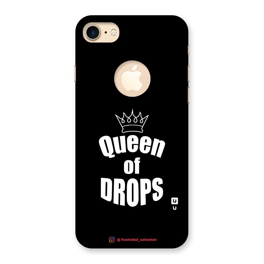 Queen of Drops Black Back Case for iPhone 8 Logo Cut