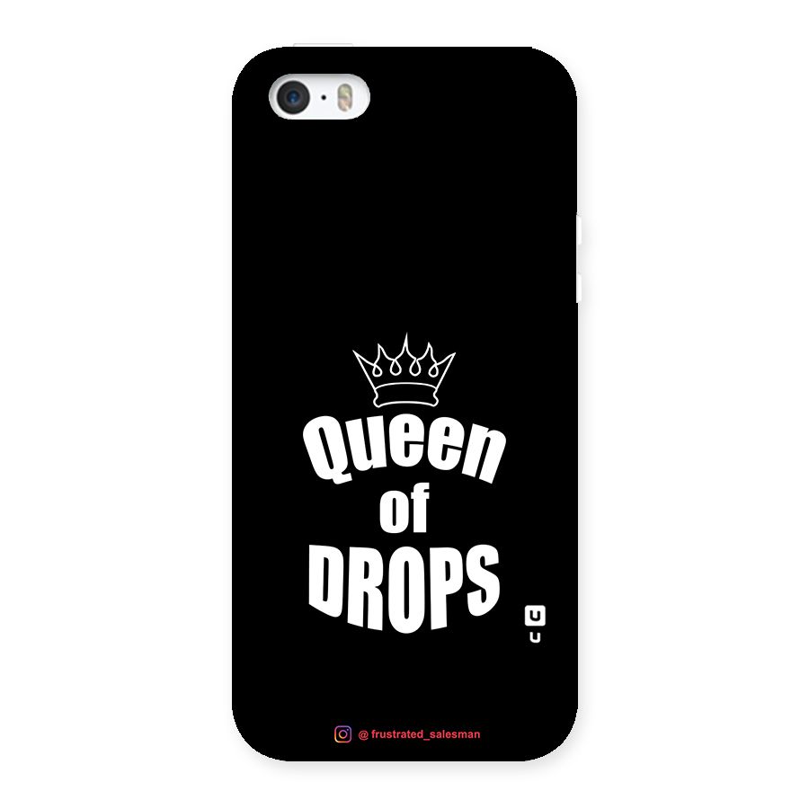 Queen of Drops Black Back Case for iPhone SE