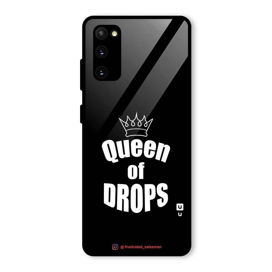 Queen of Drops Black Glass Back Case for Galaxy S20 FE