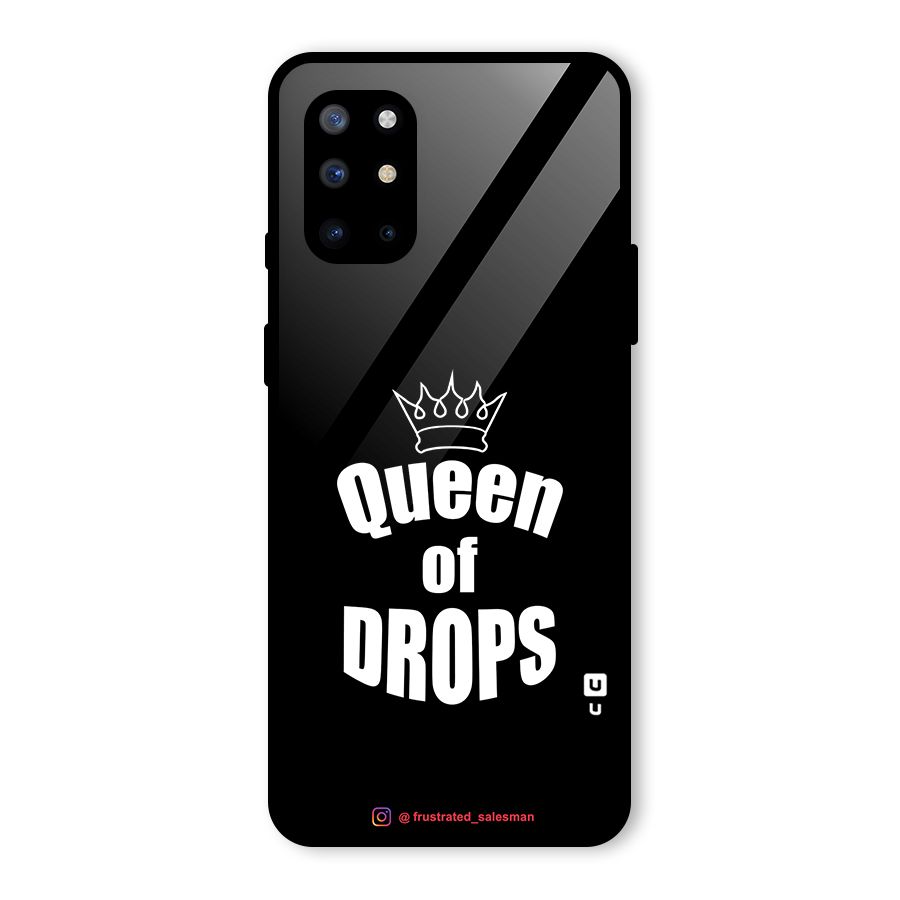 Queen of Drops Black Glass Back Case for OnePlus 8T
