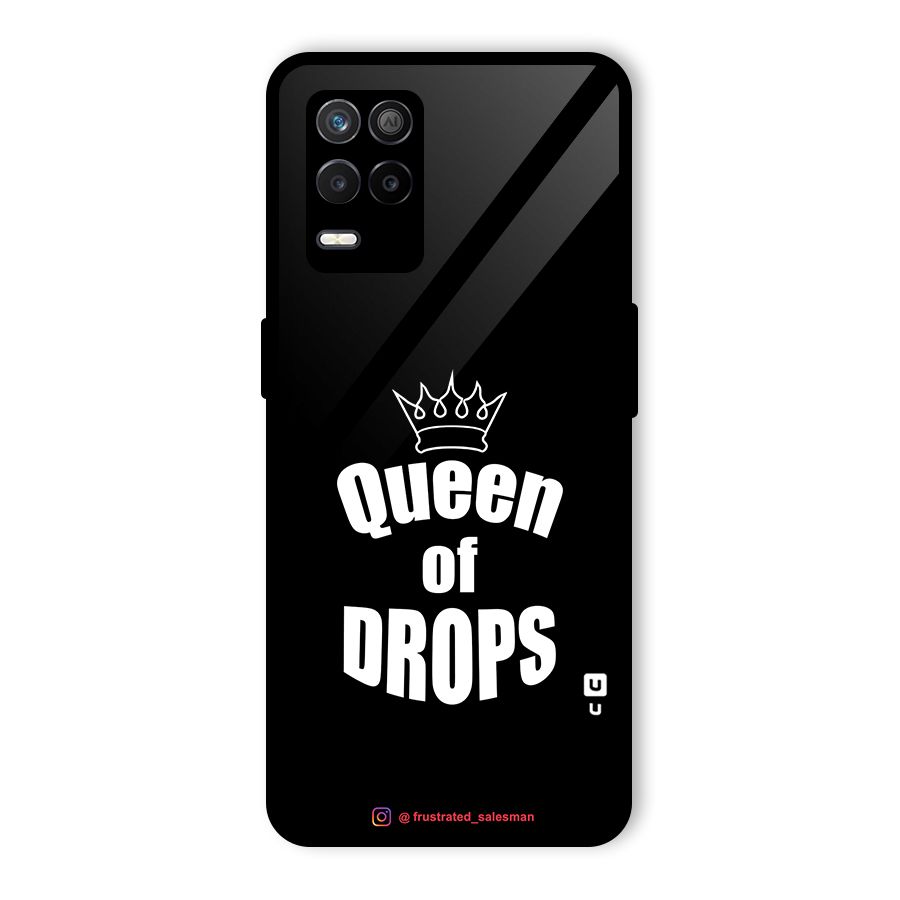Queen of Drops Black Glass Back Case for Realme 9 5G