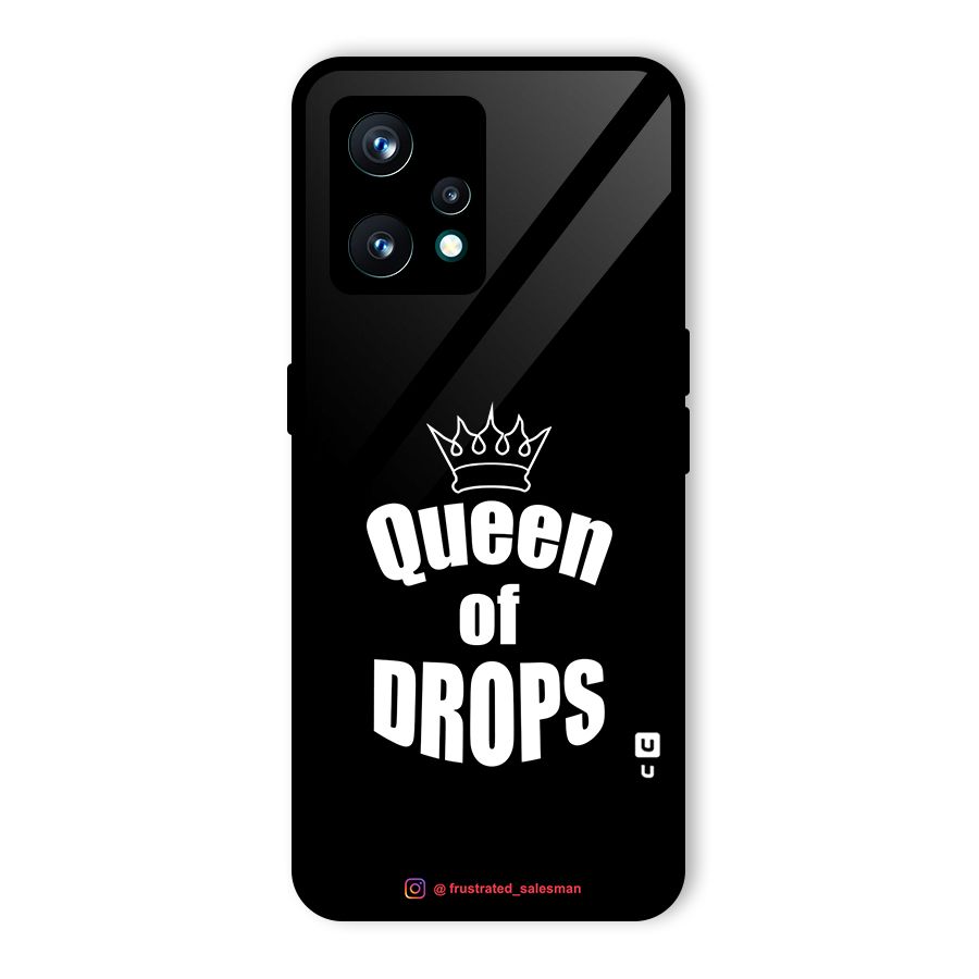 Queen of Drops Black Glass Back Case for Realme 9 Pro Plus 5G