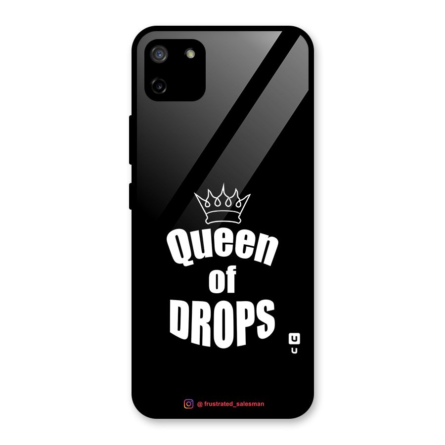 Queen of Drops Black Glass Back Case for Realme C11