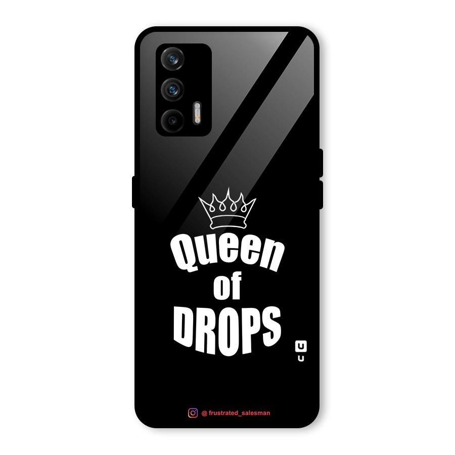 Queen of Drops Black Glass Back Case for Realme GT 5G