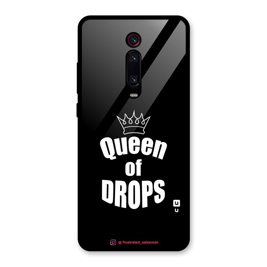 Queen of Drops Black Glass Back Case for Redmi K20 Pro