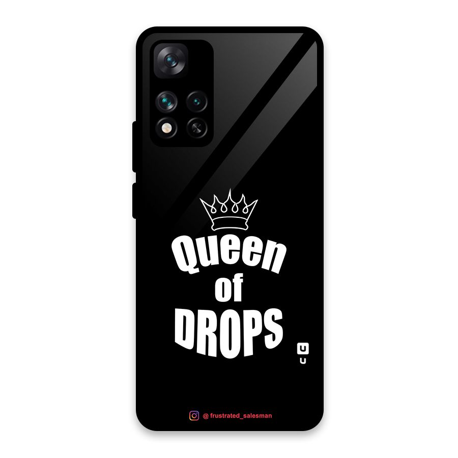 Queen of Drops Black Glass Back Case for Xiaomi 11i 5G