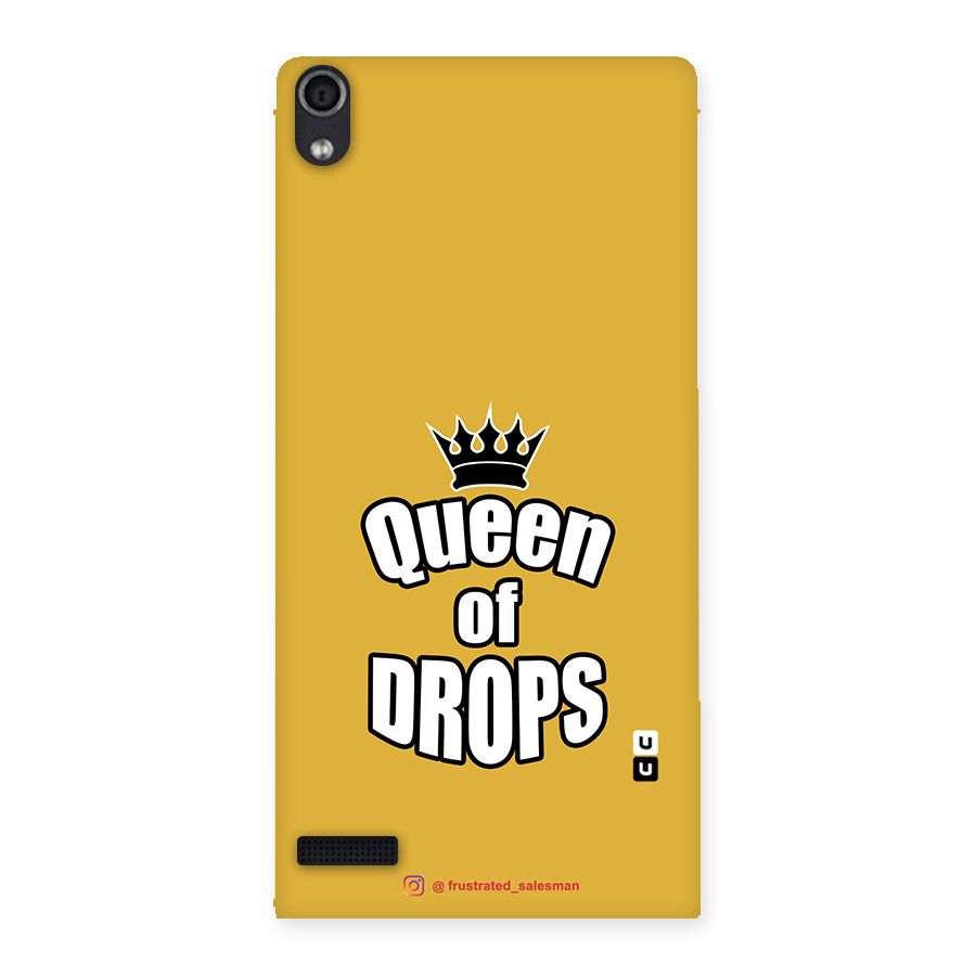 Queen of Drops Mustard Yellow Back Case for Ascend P6