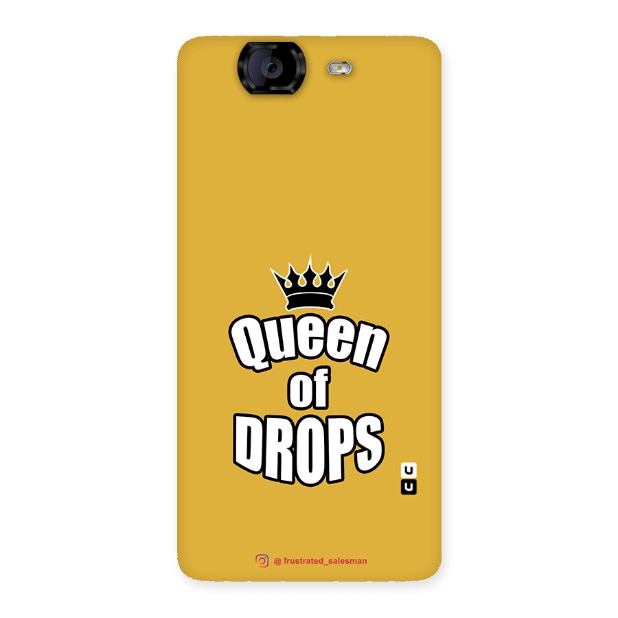 Queen of Drops Mustard Yellow Back Case for Canvas Knight A350