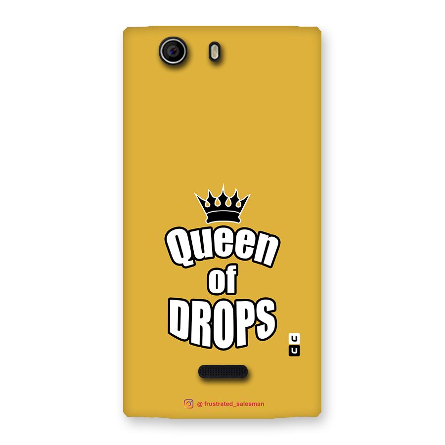 Queen of Drops Mustard Yellow Back Case for Canvas Nitro 2 E311