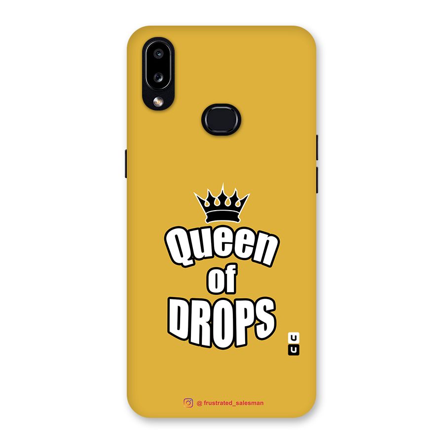 Queen of Drops Mustard Yellow Back Case for Galaxy A10s