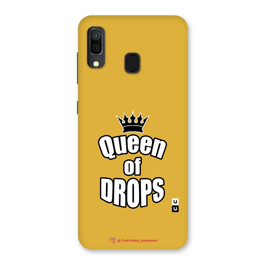 Queen of Drops Mustard Yellow Back Case for Galaxy A20