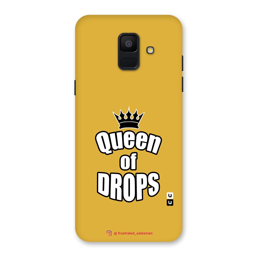 Queen of Drops Mustard Yellow Back Case for Galaxy A6 (2018)