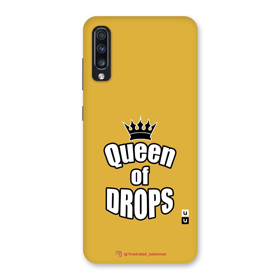 Queen of Drops Mustard Yellow Back Case for Galaxy A70