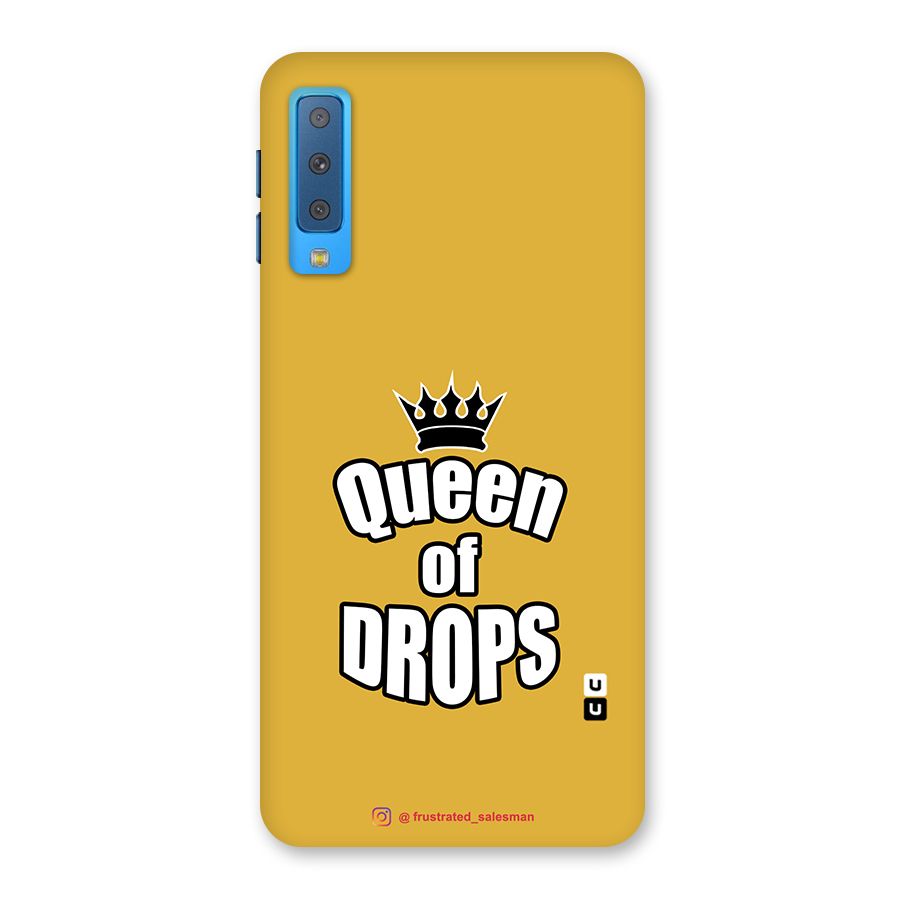 Queen of Drops Mustard Yellow Back Case for Galaxy A7 (2018)