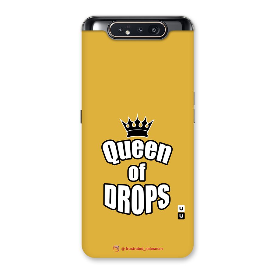 Queen of Drops Mustard Yellow Back Case for Galaxy A80