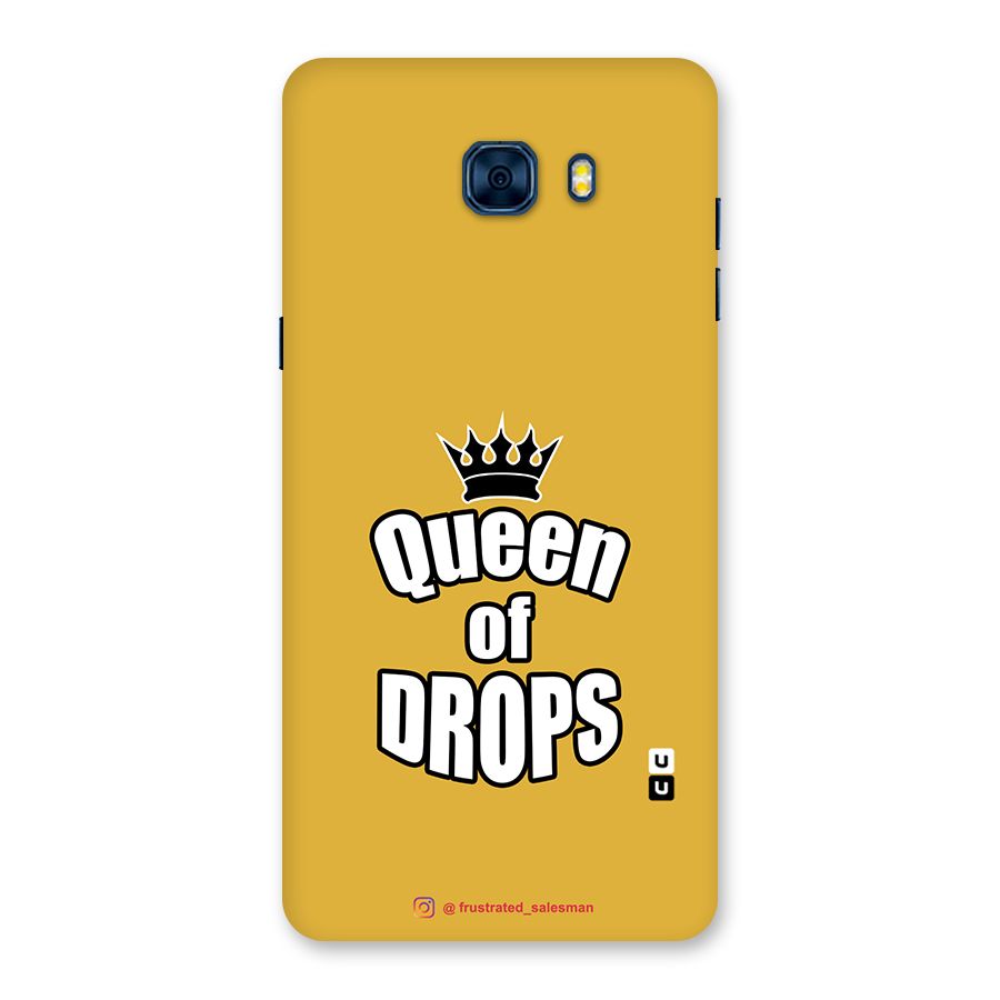 Queen of Drops Mustard Yellow Back Case for Galaxy C7 Pro