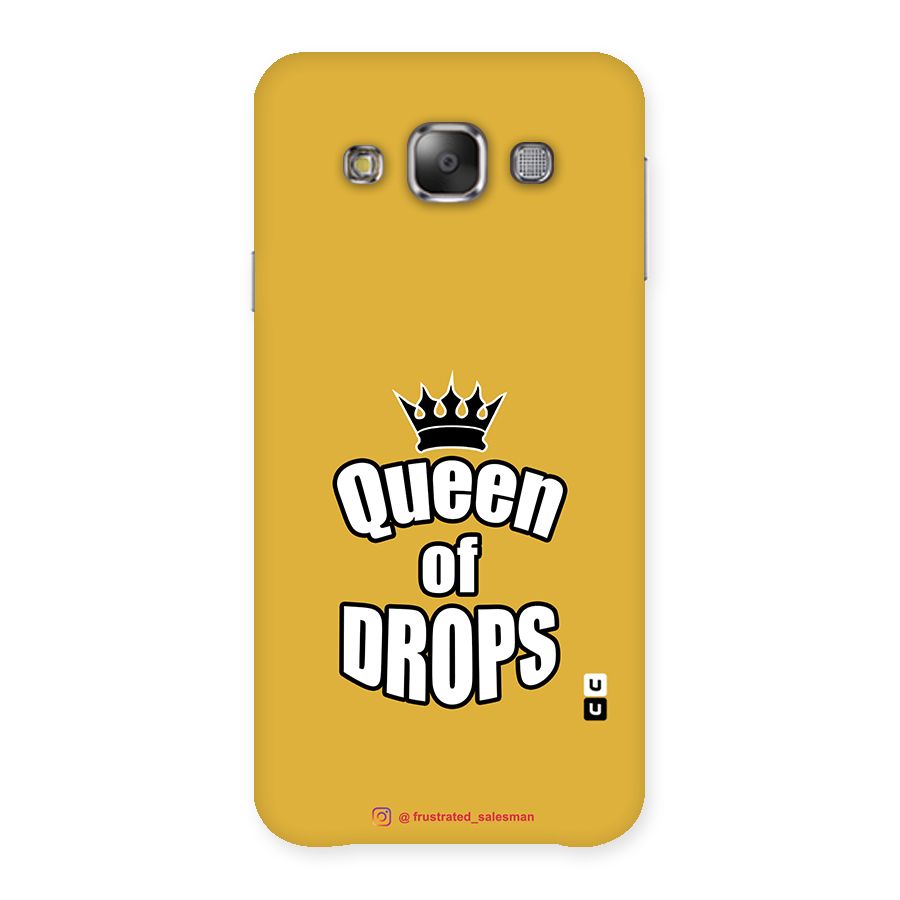 Queen of Drops Mustard Yellow Back Case for Galaxy E7