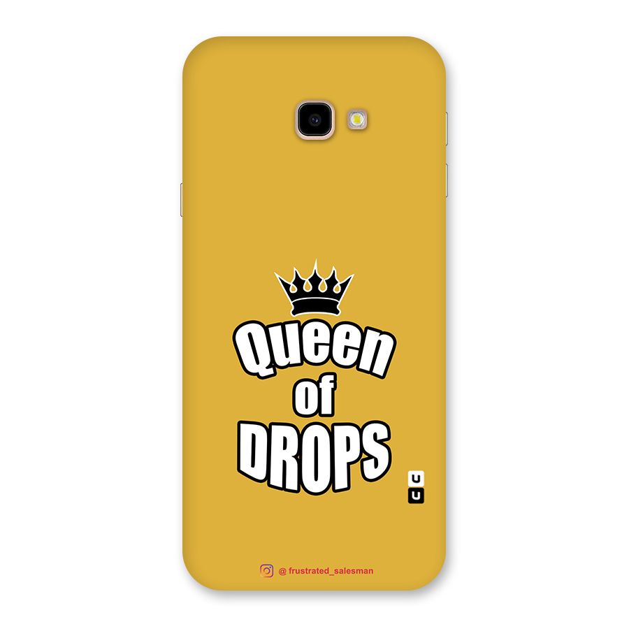 Queen of Drops Mustard Yellow Back Case for Galaxy J4 Plus