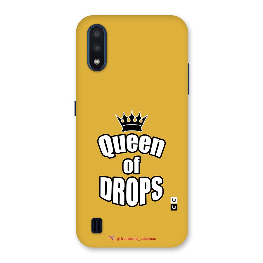 Queen of Drops Mustard Yellow Back Case for Galaxy M01