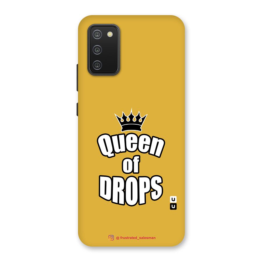 Queen of Drops Mustard Yellow Back Case for Galaxy M02s