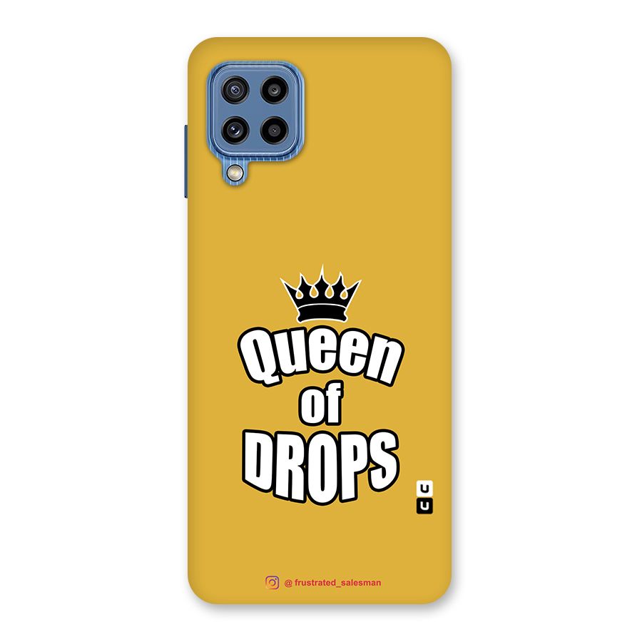 Queen of Drops Mustard Yellow Glass Back Case for Galaxy M32