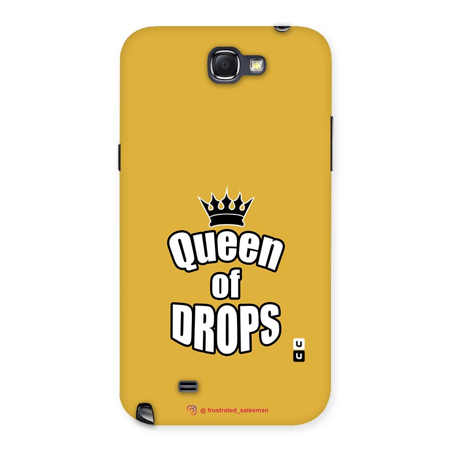 Queen of Drops Mustard Yellow Back Case for Galaxy Note 2