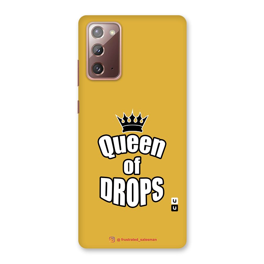 Queen of Drops Mustard Yellow Back Case for Galaxy Note 20