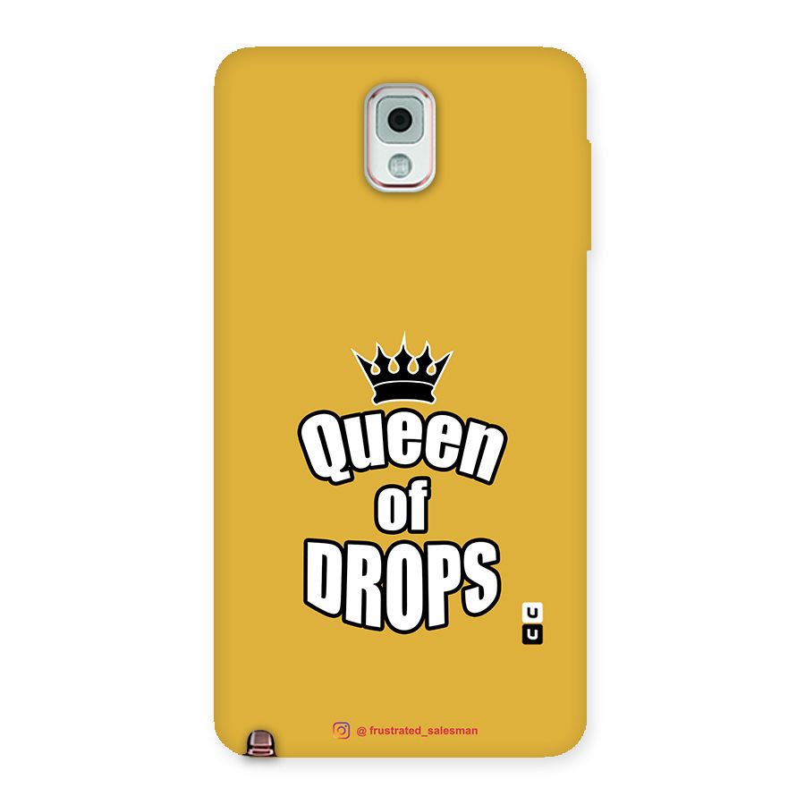 Queen of Drops Mustard Yellow Back Case for Galaxy Note 3