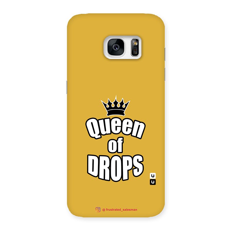 Queen of Drops Mustard Yellow Back Case for Galaxy S7 Edge