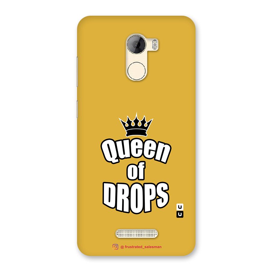 Queen of Drops Mustard Yellow Back Case for Gionee A1 LIte