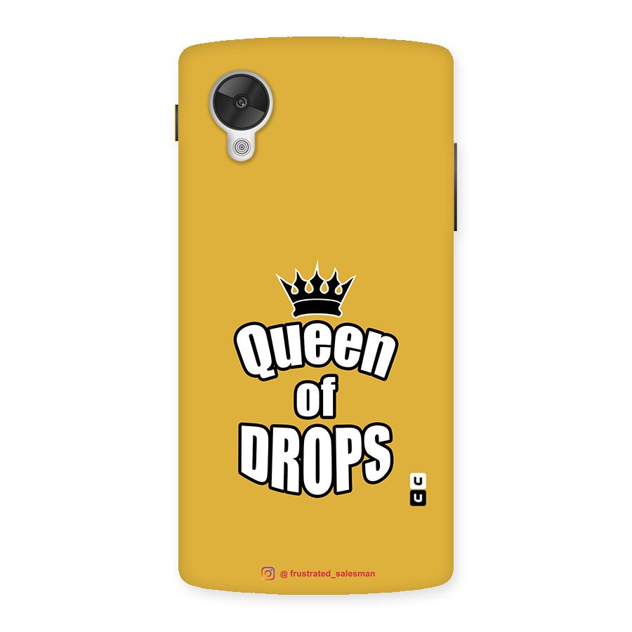 Queen of Drops Mustard Yellow Back Case for Google Nexsus 5