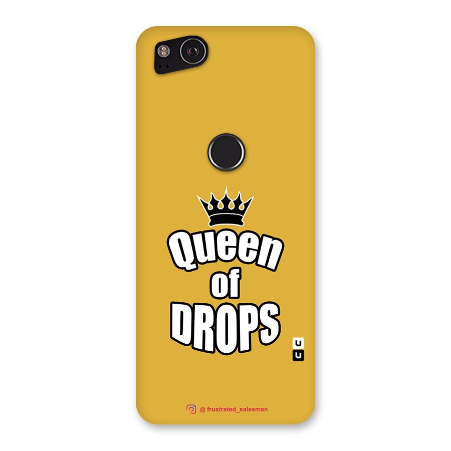 Queen of Drops Mustard Yellow Back Case for Google Pixel 2