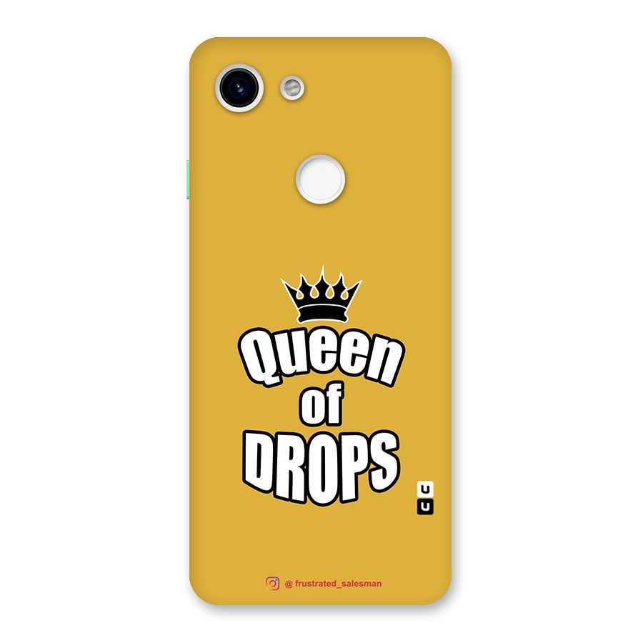 Queen of Drops Mustard Yellow Back Case for Google Pixel 3