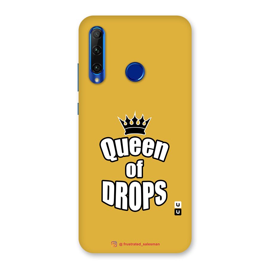 Queen of Drops Mustard Yellow Back Case for Honor 20i