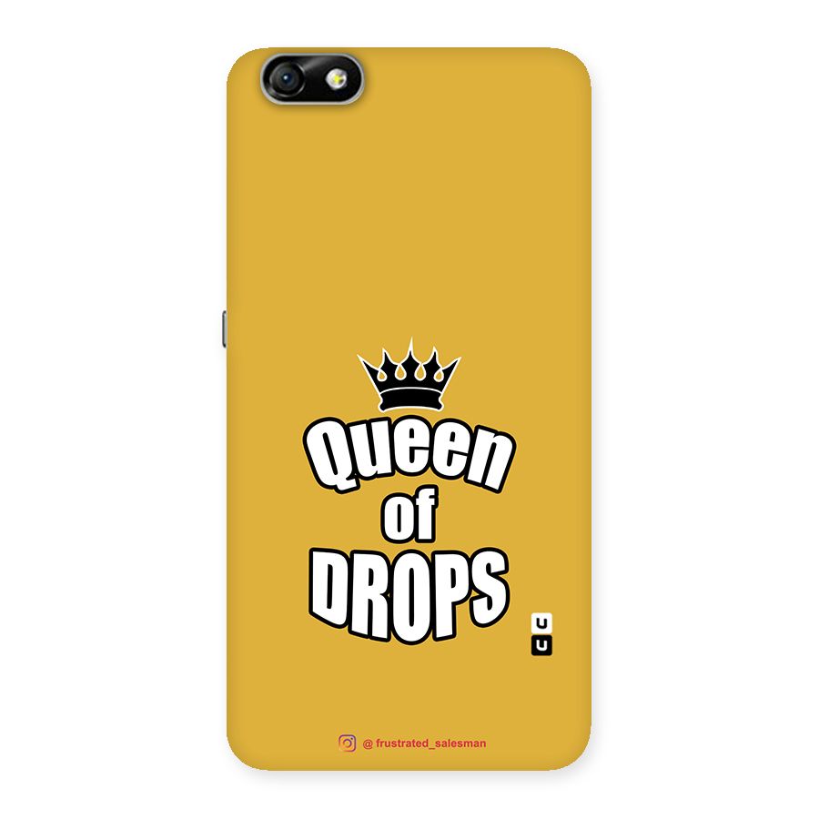 Queen of Drops Mustard Yellow Back Case for Honor 4X