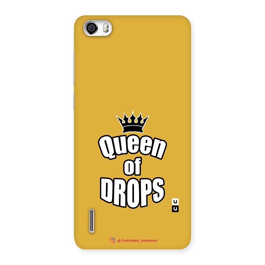 Queen of Drops Mustard Yellow Back Case for Honor 6