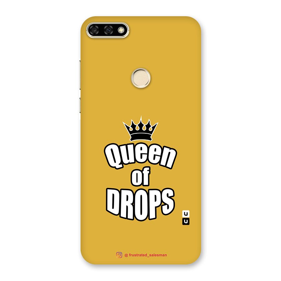 Queen of Drops Mustard Yellow Back Case for Honor 7A