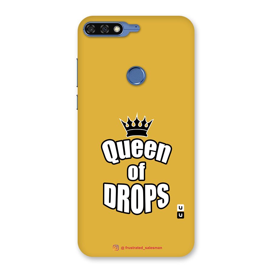 Queen of Drops Mustard Yellow Back Case for Honor 7C