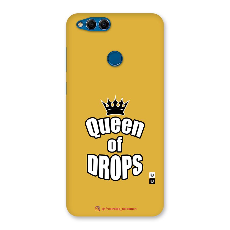 Queen of Drops Mustard Yellow Back Case for Honor 7X