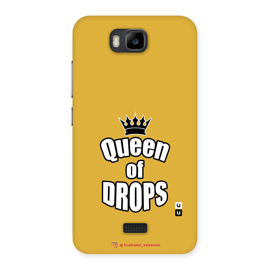 Queen of Drops Mustard Yellow Back Case for Honor Bee