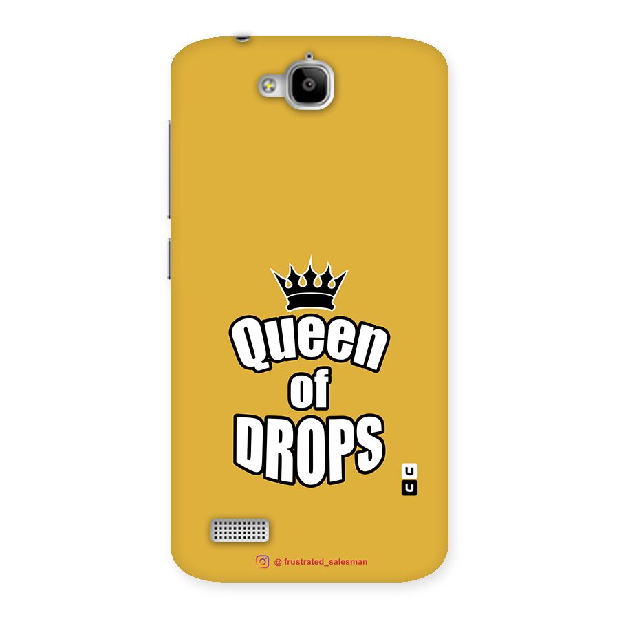 Queen of Drops Mustard Yellow Back Case for Honor Holly
