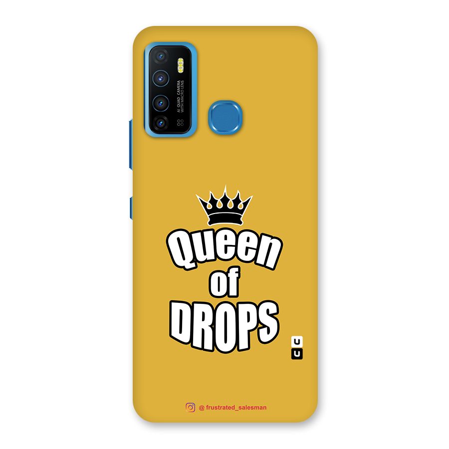 Queen of Drops Mustard Yellow Back Case for Infinix Hot 9