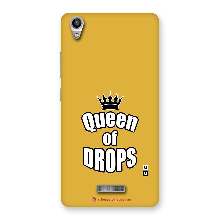 Queen of Drops Mustard Yellow Back Case for Lava-Pixel-V1