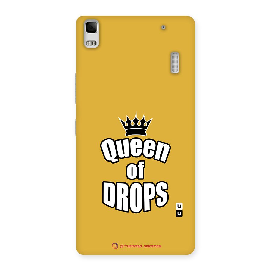 Queen of Drops Mustard Yellow Back Case for Lenovo A7000