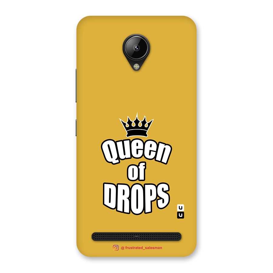 Queen of Drops Mustard Yellow Back Case for Lenovo C2