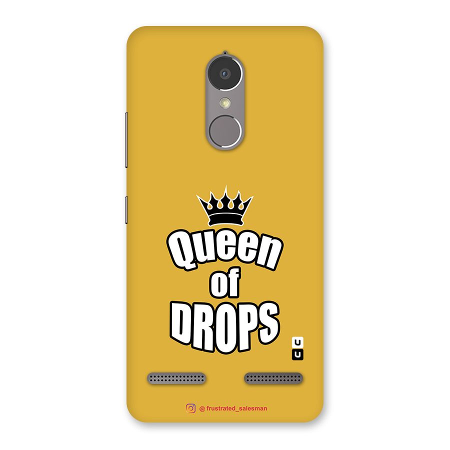 Queen of Drops Mustard Yellow Back Case for Lenovo K6 Power
